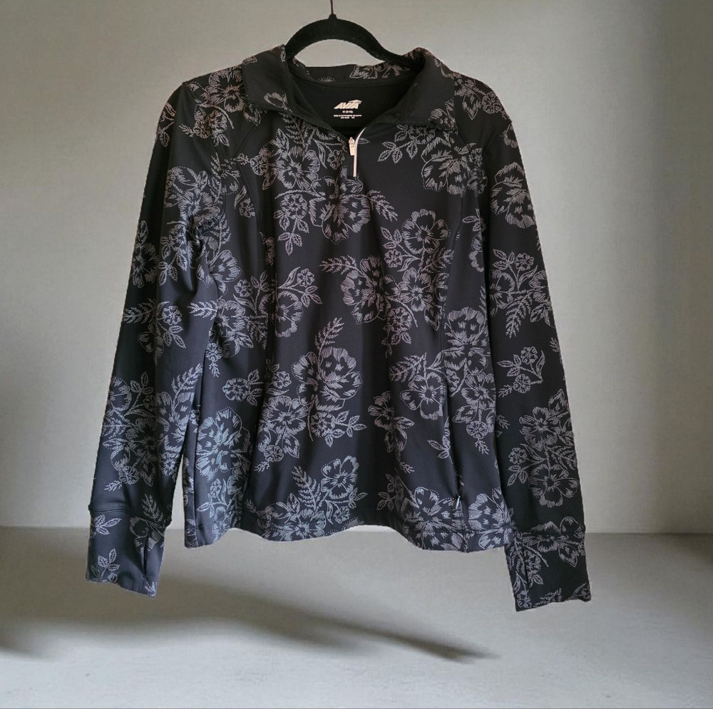 Avia Womens Black Pullover Jacket Medium